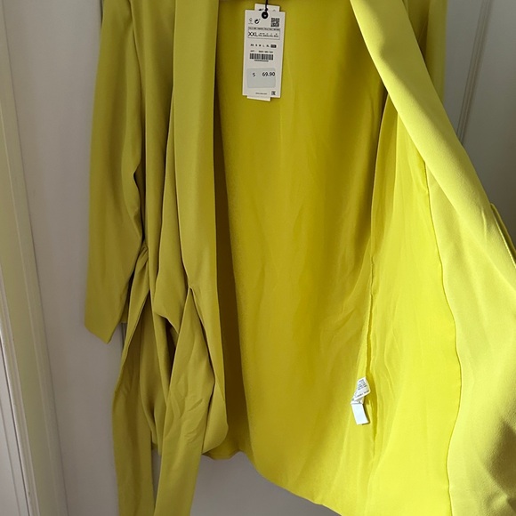 Zara Lime Tie-Front blazer dress - Picture 4 of 5
